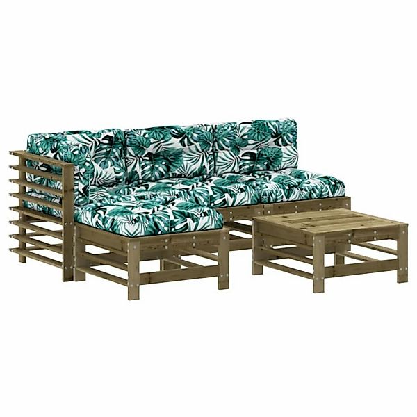 vidaXL 5-tlg Garten-Lounge-Set mit Kissen Imprägniertes Kiefernholz Modell günstig online kaufen