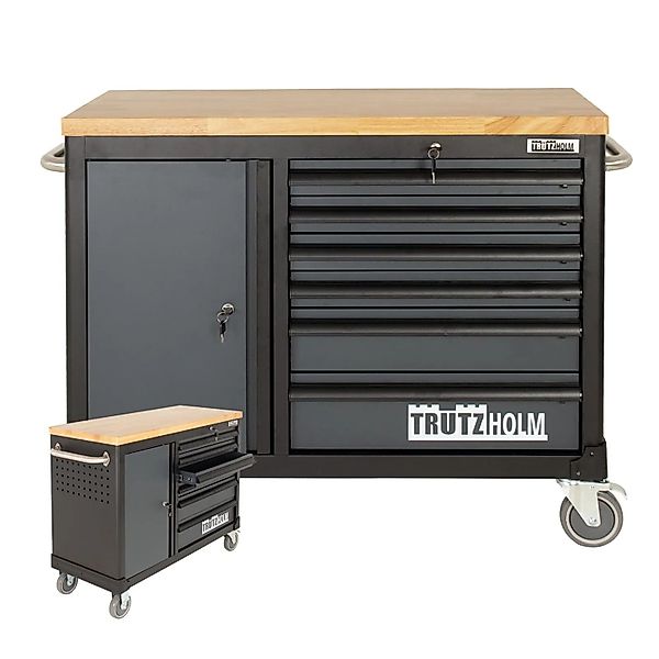 TRUTZHOLM Werkstattwagen DELUXE 6 Schubladen Mit Tür Unbestückt Massive Arb günstig online kaufen