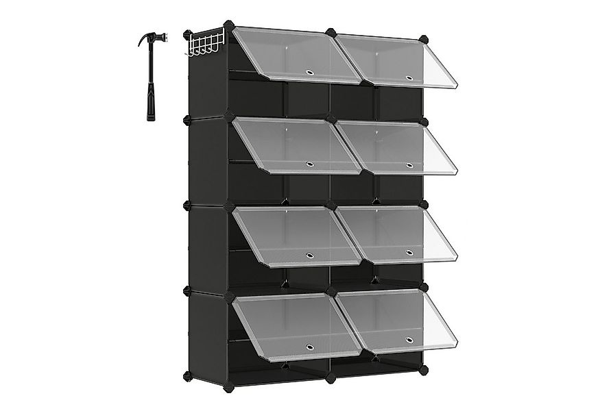 SONGMICS Schuhregal Schuhschrank, 4/6/8/10/12 Fächern mit Türen für Flur, I günstig online kaufen