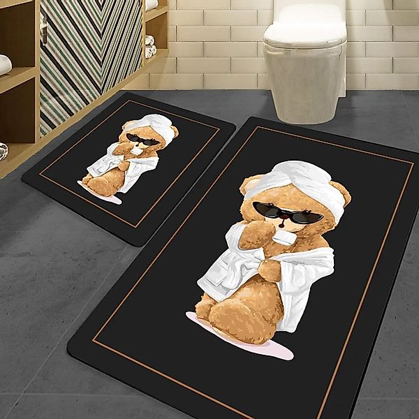 Jungengel Badematte Duschvorleger Set rutschfest Badteppich günstig online kaufen