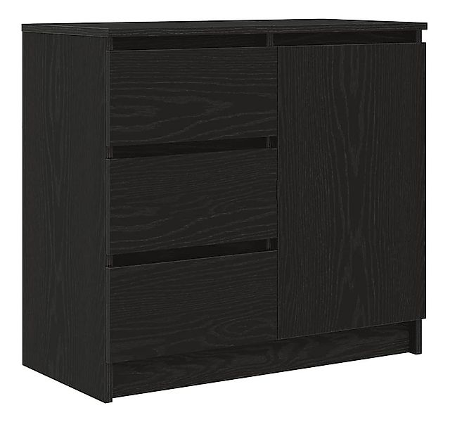 vidaXL Sideboard Sideboard mit Schublade Schwarz Eichen-Optik 71x35x65 cm ( günstig online kaufen