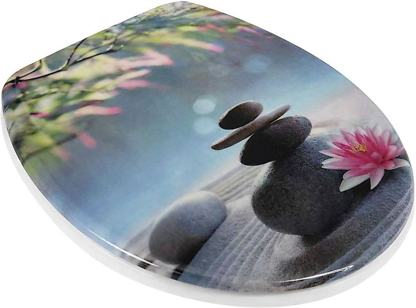 welltime WC-Sitz Classic Decor, Kratzfester Duroplast Klo-Sitz mit Absenkau günstig online kaufen