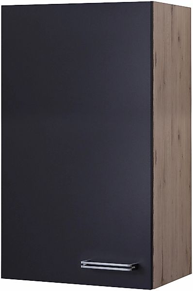 Flex-Well Exclusiv Küchen-Hängeschrank Lara 50x89cm Anthrazit-San Remo Eich günstig online kaufen