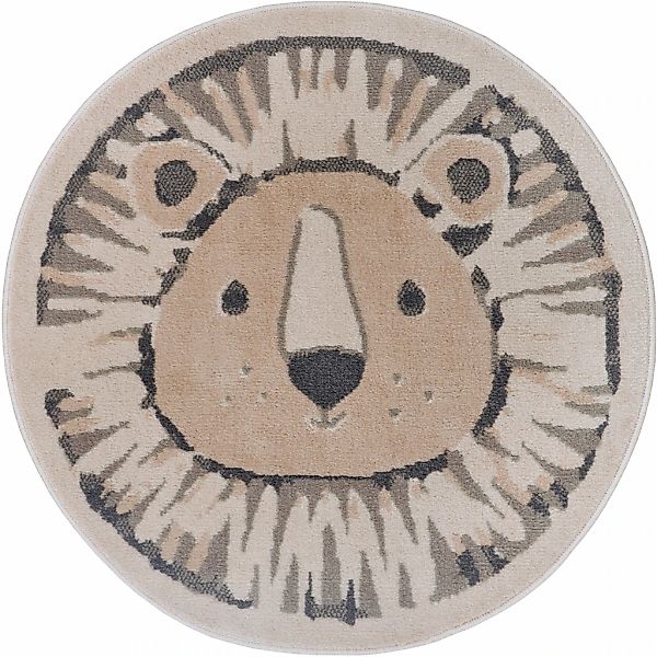 HANSE Home Kinderteppich "Adventures Lion" rund 8 mm Höhe Spielteppich, fes günstig online kaufen