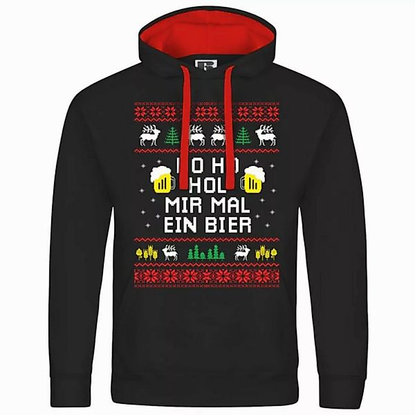 deinshirt Kapuzenpullover Herren Kapuzenpullover HO HO Hol mir mal ein Bier günstig online kaufen