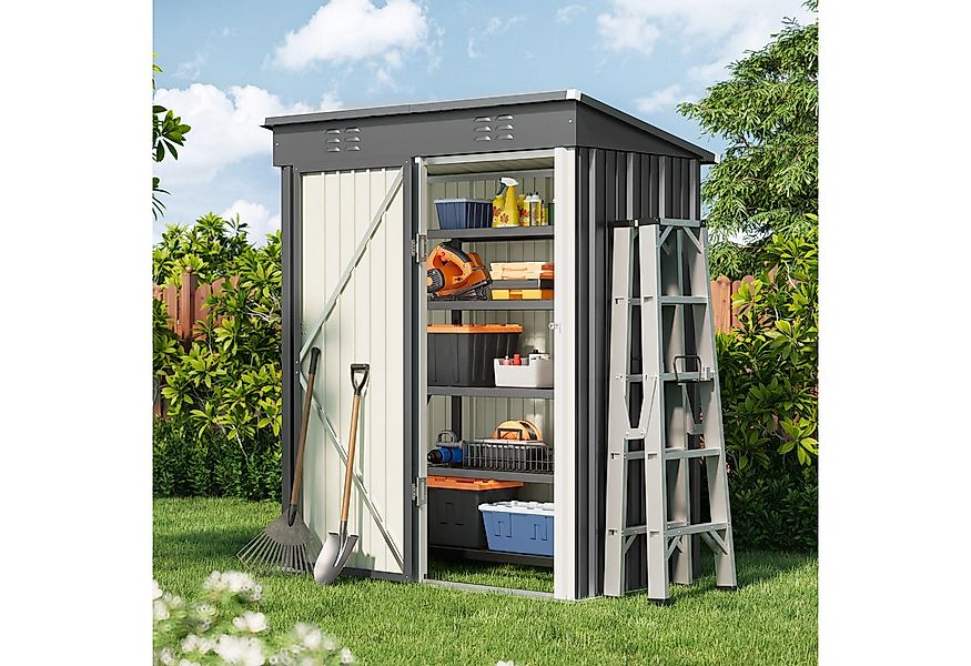 Bealife Gartenhaus Robuster Metall-Gartengeräteschuppen 180 x 162 x 95 cm, günstig online kaufen