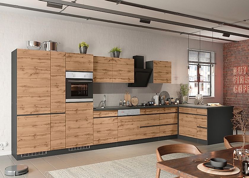 KOCHSTATION Winkelküche "KS-Riesa", Stellbreite 490/153 cm, wahlweise mit I günstig online kaufen