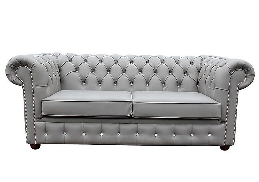 JVmoebel Sofa Graue Chesterfield Couch Büro Sofa Emfpangs Couchen Leder Tex günstig online kaufen