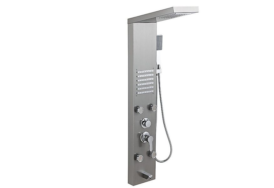 Clanmacy Duschsystem Duschpaneel Edelstahl Duschsystem Duschsäule mit 5 Fun günstig online kaufen