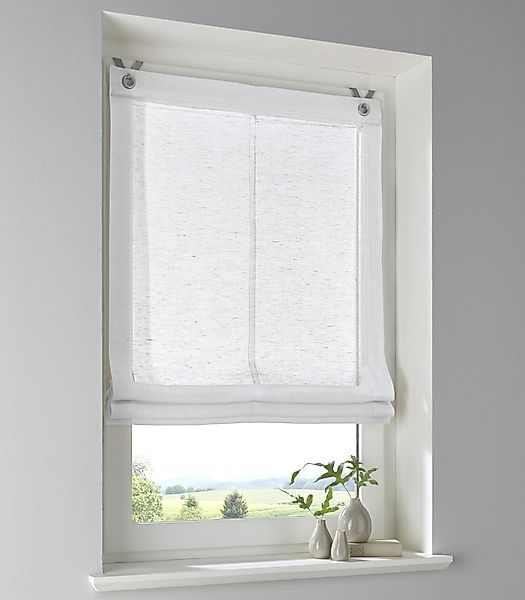 Kutti Raffrollo "Brondby" mit Hakenaufhängung ohne Bohren freihängend Leine günstig online kaufen