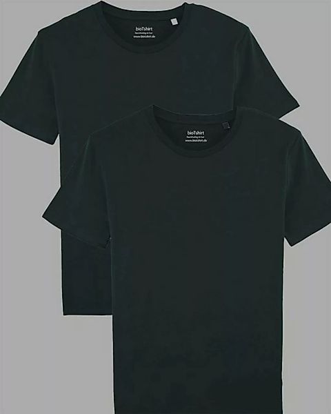 YTWOO T-Shirt Unisex, 2er Pack Basic T-Shirt Schwarz, mittelschwer (Spar-Se günstig online kaufen