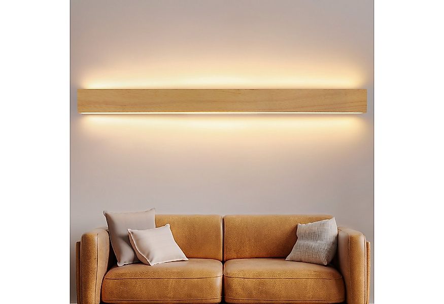 Nettlife LED Wandleuchte Holz 3000K warm weiße Wandbeleuchtung, Drehbar 330 günstig online kaufen