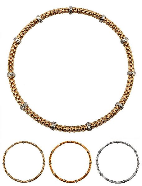 G & J Goldarmband mit Rollo elastisch 3mm 585/14K 750/18K Gelb-, Rotweißgol günstig online kaufen