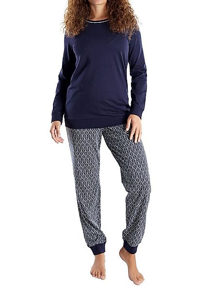 GÖTZBURG Pyjama GÖTZBURG Damen Pyjama blau bedruckt (1 tlg) günstig online kaufen