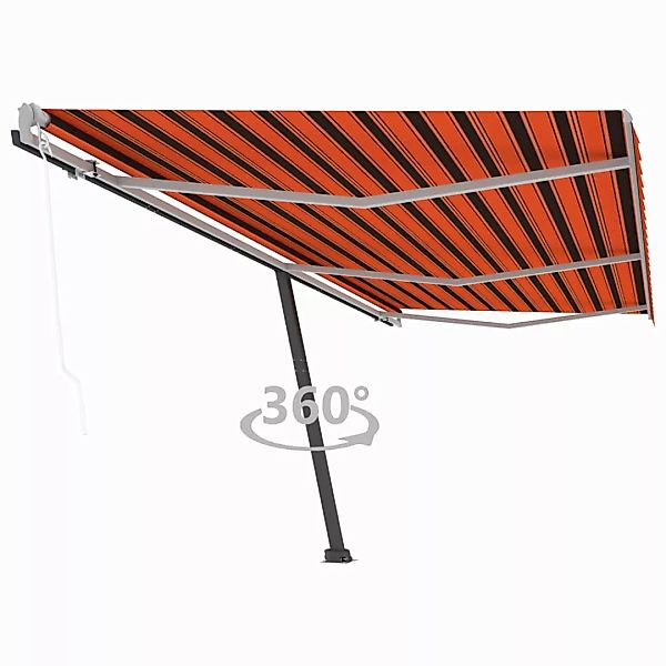 Standmarkise Automatisch 600x300 Cm Orange/braun günstig online kaufen