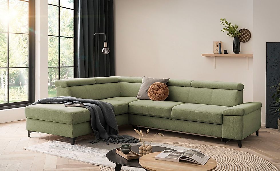 XDREAM Ecksofa Samos, mit Schlaffunktion, Bettkasten günstig online kaufen