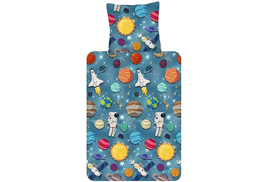 ESPiCO Kinderbettwäsche Spaceworld Trendy Bedding, Flanell, 2 teilig, Raket günstig online kaufen