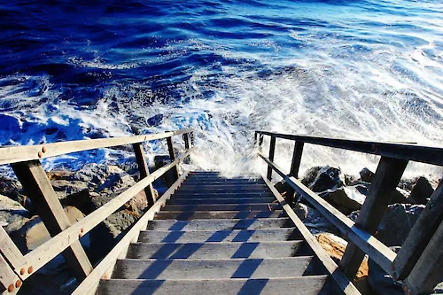 Papermoon Fototapete »Treppe ins Meer« günstig online kaufen