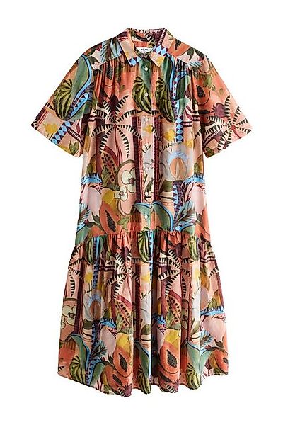 Next Maxikleid Maxikleid 100 % Baumwolle mit kurzen Ärmeln (1-tlg) günstig online kaufen