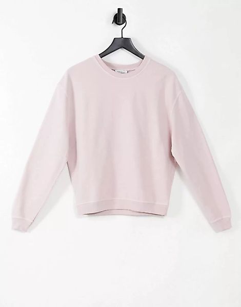 Topshop – Rosa Sweatshirt in Acid-Waschung, Kombiteil günstig online kaufen