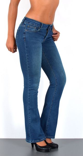 ESRA Bootcut-Jeans Damen Schlagjeans mit weitem günstig online kaufen