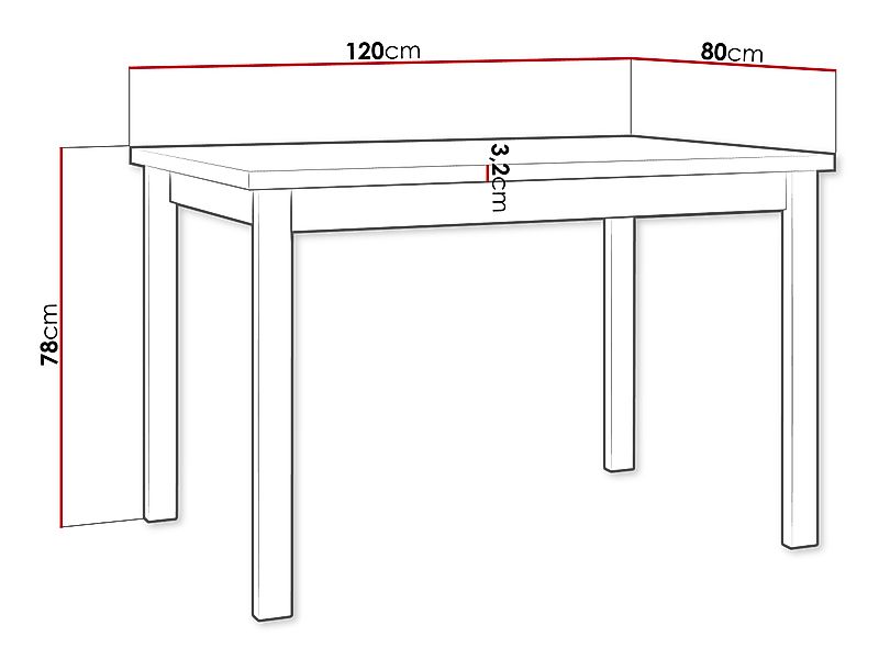 MIRJAN24 Esstisch Alba I S, 120x80x78 günstig online kaufen