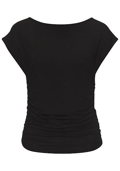 Buffalo T-Shirt mit seitlicher Raffung, Jerseyshirt, Basic günstig online kaufen