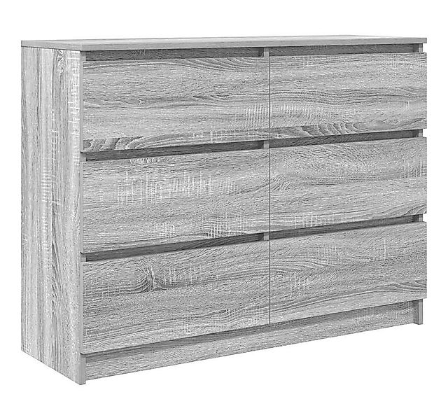 vidaXL Sideboard Sideboard Grau Sonoma 100x35x76 cm Holzwerkstoff (1 St) günstig online kaufen