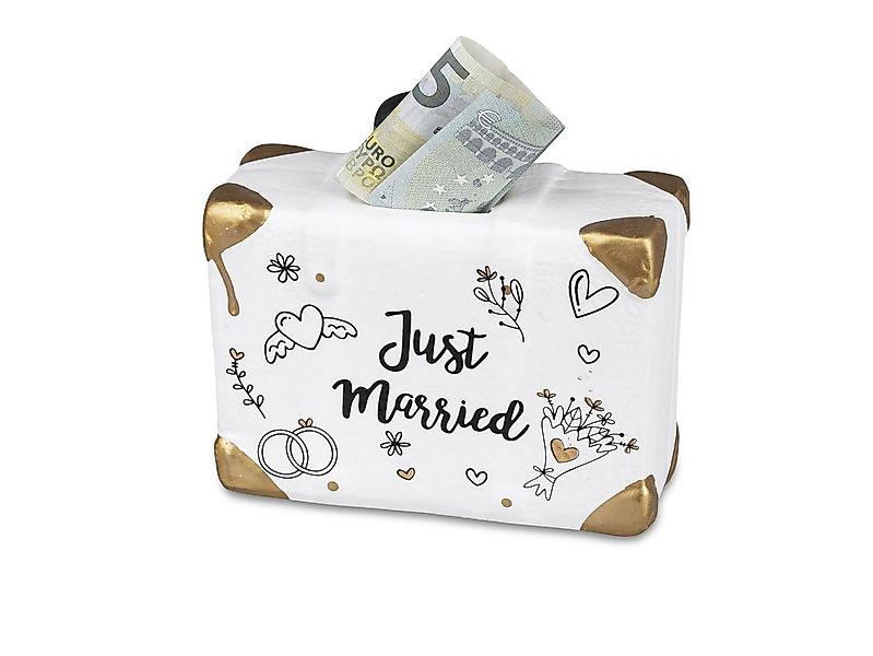 formano Dekoobjekt Spardose Just Married Koffer – Hochzeitsgeschenk aus Ker günstig online kaufen