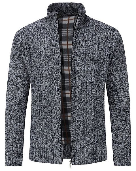 Allthemen Cardigan mit Stehkragen Herren Strickjacke mit reißverschluss günstig online kaufen