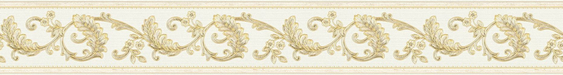 A.S. Création Borte selbstklebend Barock 5 m x 8 cm Gold-Weiß günstig online kaufen