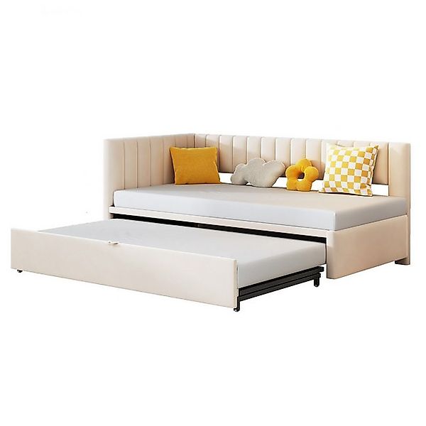 Gotagee Polsterbett L-förmiges Schlafsofa 90x200cm Jugendbett Schlafsofa mi günstig online kaufen