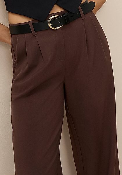 Laura Scott Ledergürtel mit goldfarbender runder Schnalle - NEW günstig online kaufen