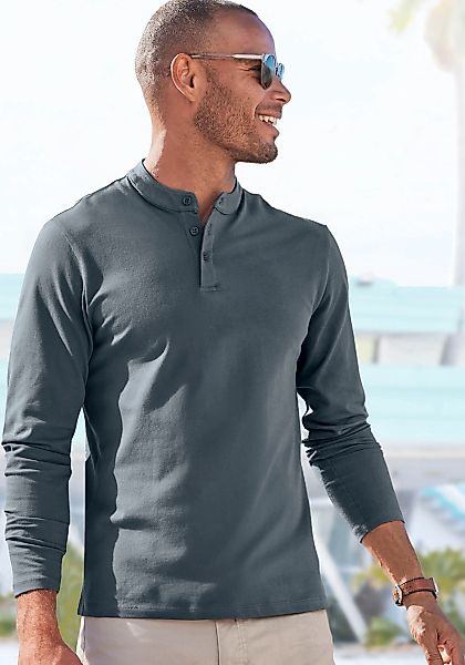 John Devin Poloshirt "mit Stehkragen", Regular-Fit, aus Baumwoll-Piqué günstig online kaufen