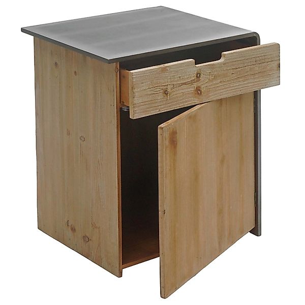 MCW Kommode L76 Natur mit Metall-Optik günstig online kaufen