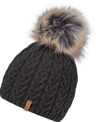 chillouts Bommelmütze "Tabea Hat" mit abnehmbarem Kunstfell-Bommel günstig online kaufen