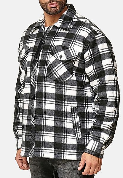 Egomaxx Langarmhemd Fleece Holzfäller Kariert Arbeiterjacke günstig online kaufen