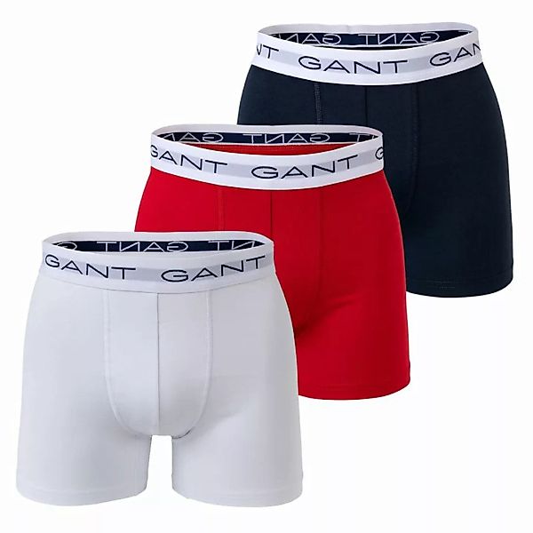 GANT Herren Boxer Shorts, 3er Pack - Boxer Briefs, Cotton Stretch Mehrfarbi günstig online kaufen