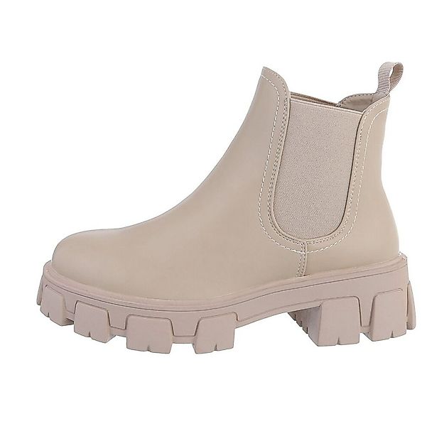 Ital-Design Damen Chelsea Freizeit Plateaustiefelette (80951263) Blockabsat günstig online kaufen