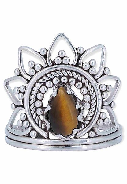 mantraroma Silberring MUDARA-SATU aus 925 Silber mit Regenbogen Mondstein ( günstig online kaufen