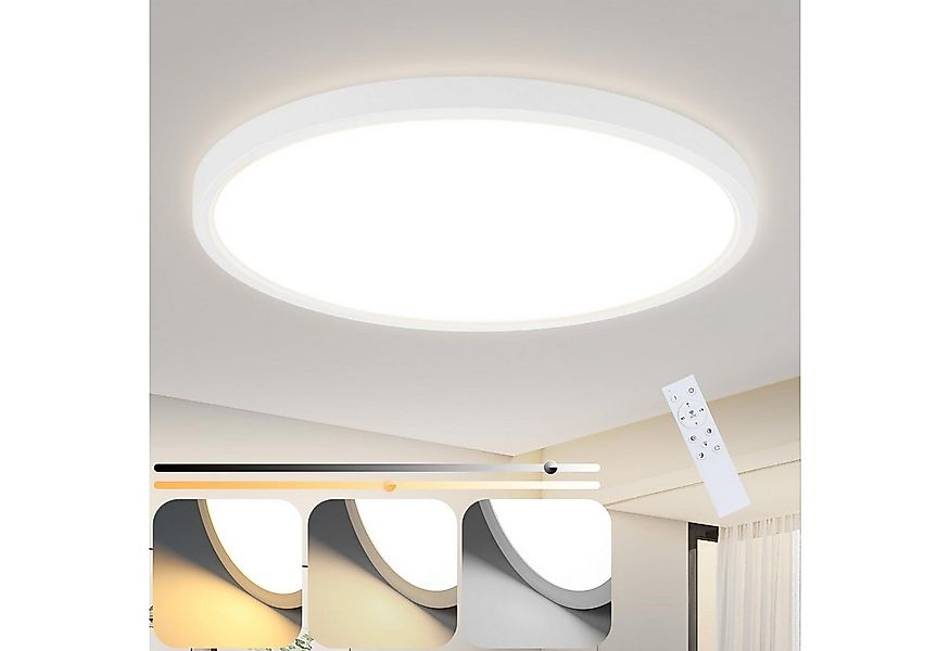 ZMH LED Deckenleuchte Wohnzimmer Deckenlampe Modern einfache Selbstmontage günstig online kaufen