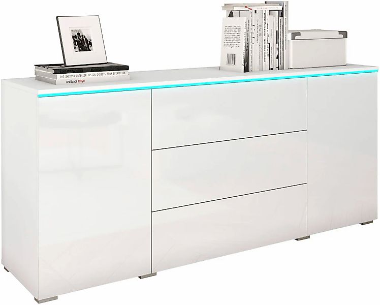 Home affaire Sideboard "VERA, grifflos" verstellbare Einlegeböden, Wahlweis günstig online kaufen