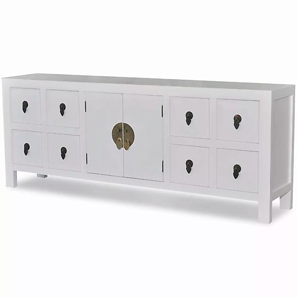 Holz-sideboard Asiatisches Design 8 Schubladen 2 Türen günstig online kaufen