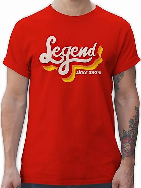Shirtracer T-Shirt Legend since 1974 Retro Fünfzig 50. Geburtstag günstig online kaufen