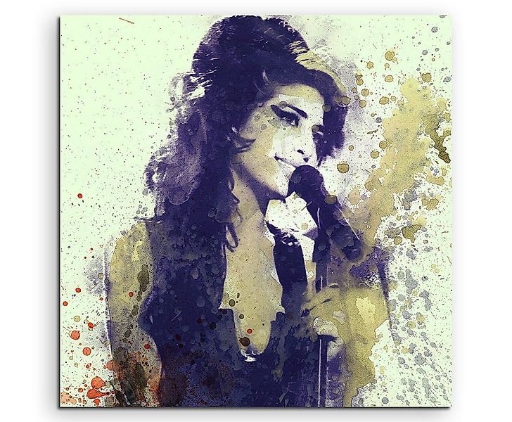 Sinus Art Leinwandbild Amy Winehouse III 60x60cm Aquarell Art Leinwandbild günstig online kaufen