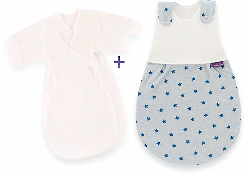 Träumeland Babyschlafsack »3tlg. Set LIEBMICH, Design Sternentraum blau«, ( günstig online kaufen