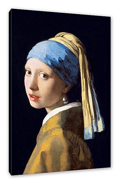 Pixxprint Leinwandbild Johannes Vermeer - Mädchen mit dem Perlenohrring, Jo günstig online kaufen
