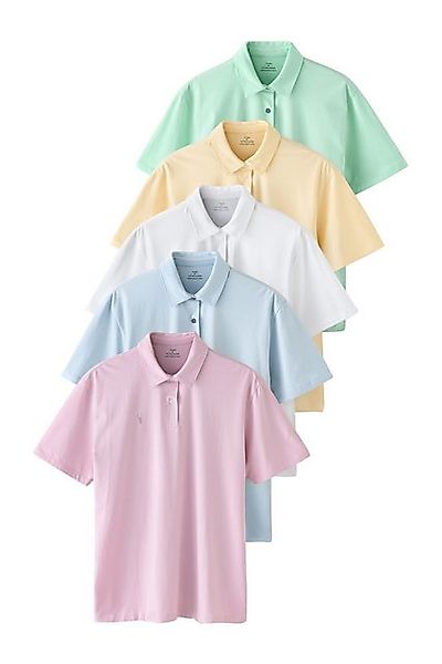 Next Poloshirt Regular Fit Kurzarm-Poloshirts, Jersey, 5er-Pack (5-tlg) günstig online kaufen