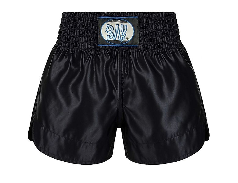 BAY-Sports Sporthose Thaiboxhose uni komplett schwarz Thaiboxen Hose Shorts günstig online kaufen