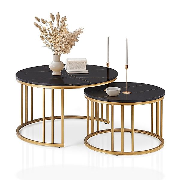 Ofcasa Couchtisch Runder Sofatisch (2er Set), günstig online kaufen